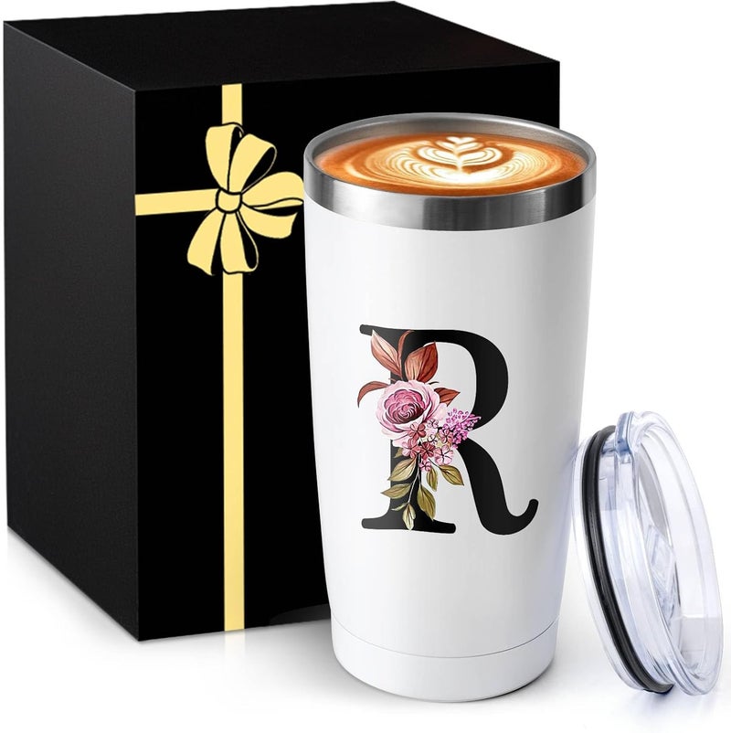 MNZZ 20 Oz Insulated Coffee Cup with Lid Car Tumbler Travel Mug Women Birthday Christmas Xmas Day Holiday Female Boss Teacher Aunt Big Small Sister Law Mother Step Mother Wedding Groom Bride Officiant Gift - Image 1